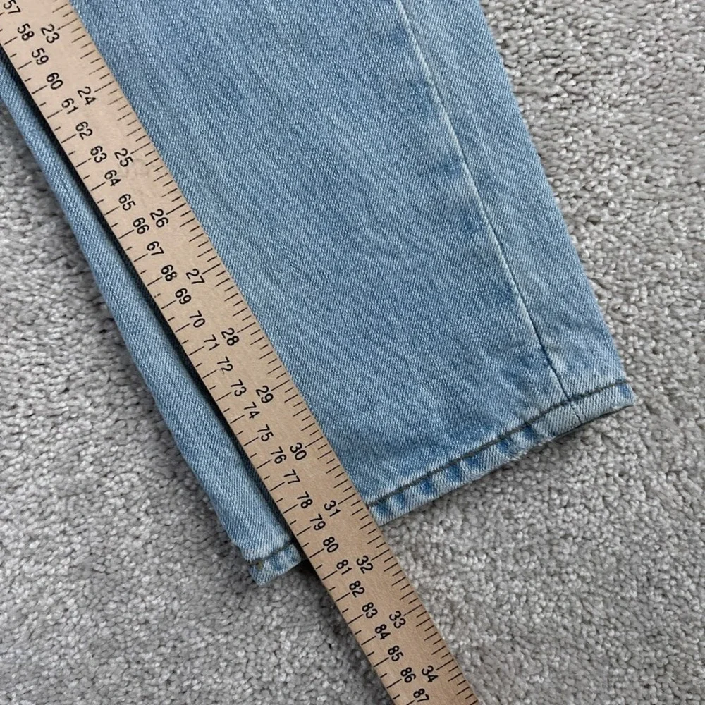 J Crew Mens Jeans 30x32 Blue 484 Slim Fit Kaihara Japanese Denim Ripped Distress